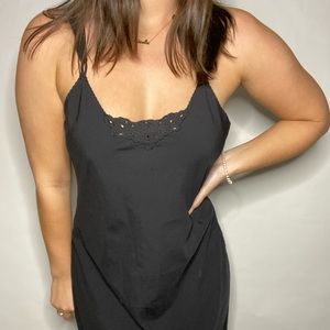 Black long nightgown